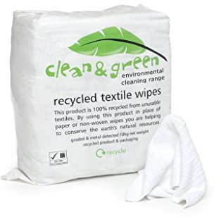 White Terry Towel Cotton Rags, LMB Supplies Recycled Cotton Rags - 10KG Lint-Free Wiping Rags for Cleaning, Premium Quality- Ideal Cotton Rags for Industrial, Janitorial and Home Cleaning