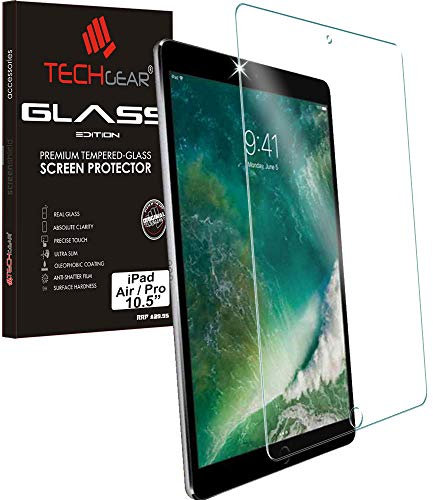 TECHGEAR Anti-Glare Screen Protector for iPad Pro 10.5, iPad Air 10.5 - MATTE GLASS Edition Genuine Tempered Glass Screen Protector Guard Cover Compatible with Apple iPad Pro/Air 10.5 inch