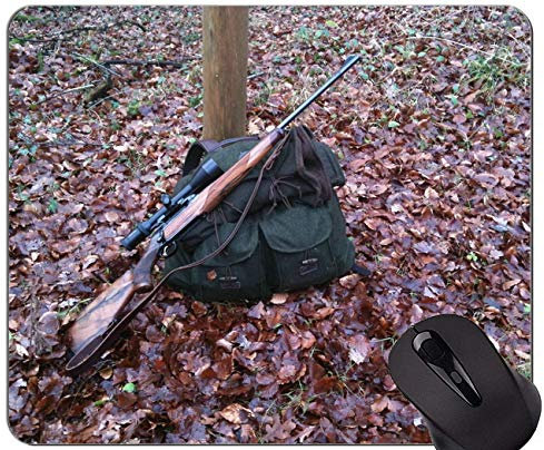 Mausunterlage mit Rastkante, Pistolen-Teeparty-Gewehr-rutschfeste Gummibasis Mousepad