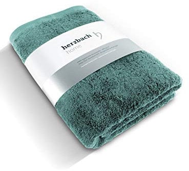 herzbach home Premium Duschtuch 70 x 140 cm (Ozeangrün) – Großes, weiches & saugstarkes Dusch-Handtuch in Bester Qualität – 100% natürliche Baumwolle