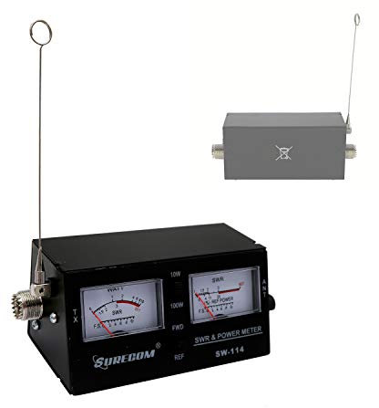 Mcbazel Surecom SW-114 SWR RF-Feldstärkemessgerät mit SO-239 UHF-Stecker für CB-Betrieb