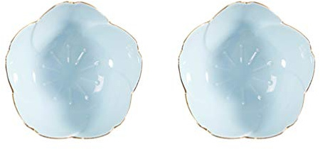 2 Stück Keramik Saucenschälchen Design, Mini Servierschalen Für Sojasauce, Essig, Salat, Gewürze Und Vorspeisen, Spülmaschinen- Und Mikrowellengeeignet, 7 Cm Blau