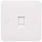 Schneider Electric Lisse White moulé – Prise de données simple, CAT5E, RJ45, GGBL7071C5S, blanc