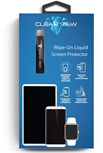 CLEARVIEW Liquid Glass Screen Protector | Covers up to 4 Devices | for All Smartphones Tablets and Watches Wipe On Nano Protection - Bottle