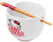 Silver Buffalo Hello Kitty Cup Noodles Nissin Bol à nouilles ramen en céramique avec baguettes, 591 ml