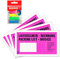 WPTrading - 1.000 x Lieferscheintaschen 225 x 120 mm in DIN-LANG Pink Lieferschein/Rechnung inkl. 125 Page-Marker in 5 Farben - Dokumenten-Taschen selbstklebend - Begleitpapiertaschen für Versand