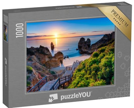 puzzleYOU: Puzzle 1000 Teile „Weg zum Camilo Strand an der Algarve, Portugal“ – aus der Puzzle-Kollektion Portugal