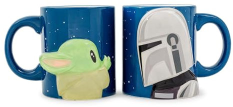 Star Wars: The Mandalorian And Grogu Sculpted Ceramic Mugs | Set of 2