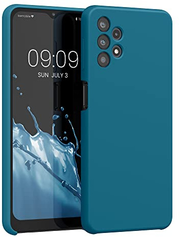 kwmobile Handyhülle für Samsung Galaxy A32 5G Hülle - Case Silikon - Kabelloses Laden - Schutzhülle Cover in Petrol matt