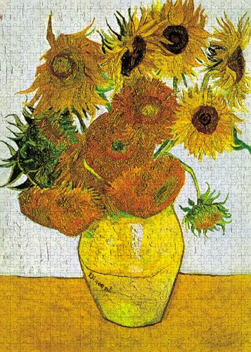YOGEON Game 1000 Pieces Jigsaw Puzzle Fine Art Collection Toy Van Gogh Sunflowers
