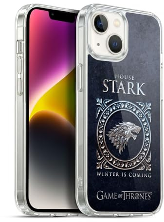 Head Case Designs Officially Licensed HBO Game of Thrones Stark Metallic Sigils Gel Case [Military Grade Protection] Compatible With Apple iPhone 14