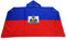 AZ FLAG - Umhangflagge Haiti - 150x90 cm - Haitianische Cape Fahne 100% Polyester mit integrierten Ärmeln und Kapuze - Body Flag 80g