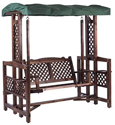 Terrassen-Schaukel, Veranda-Gleiter, Hängebank, Stuhl, Holz, Gartenschaukel, Außenmöbel, Terrasse, Schaukel, Outdoor, Lounge, Stuhl, Bank, perfektes Set