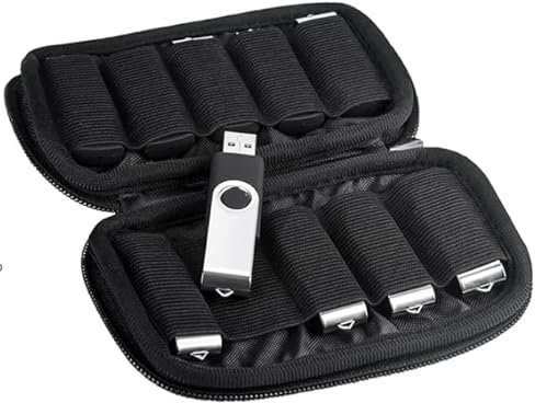 INHEMING USB Drive Case Organiser - Fits 10 USB Sticks/Memory Sticks