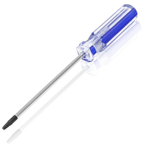 Bonsicoky Destornillador de seguridad Torx T8 con mango de plástico de punta magnética, destornillador Torx para reparación de computadoras, electrodomésticos (azul, 130 mm)