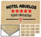 LUCA HOME - Felpudo Entrada casa Original y Divertido de Coco Natural - Felpudo Hotel Abuelos 33x60 - Ideal para Puertas de Exteriores Cubiertas, pasillos y entradas de hogares