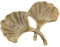Amago home Dekoschale Schale Aluminium Ginkgo 2 Blatt Blattschale Farbe gold