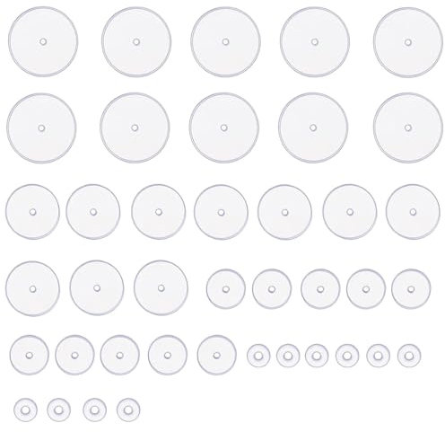 IBXWMNG 40 Stück Keloid Discs zur Stabilisierung von Ohrringen, Stopper für Piercing Beulen und Pads zur Unterstützung des Ohrläppchens (3 mm, 5 mm, 7 mm, 9 mm)