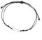 TEAMER Deliacte Dackel Armband Wurst Hund Wachs Seil Kettenarmband Edelstahl Dackel Liebhaber Haustier Tierschmuck für Frauen Männer (Silber - Schwarz)