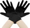 IHLOOTD Schwarze Handschuhe Halloween Glänzende Handschuhe Schwarz Kostüm Halloween Black Gloves für 1920s Style Cosplay, Karneval Kostüm, Opera Look