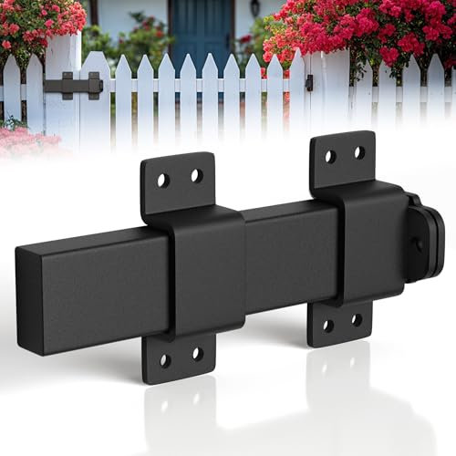 Slide Gate Latch,Heavy Duty Door Latch with Padlock Hole, Adjustable Latch Lock,Fit for Wooden Fences, Barn Door,Fence Gate,Courtyard,Shed Lock, Cabinet,Cottages Farmhouse, Outdoor and Interior Doors.
