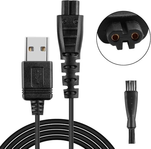 5V Shaver Charger Cable for Remington HC4250, USB Power Cord Cable Beard Trimmer Electric Shaver Charger for Remington HC4250, HC4255 F3 PF7500 MB4200 MB4130 XR1330 XR1350 XR1400 XR1470 XR1430