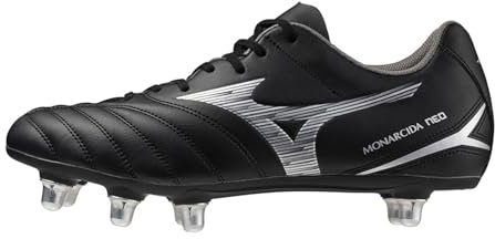 Mizuno Monarcida Neo III Rugby Si Unisex Adult Rugby Shoes, Black Silver, 6 UK