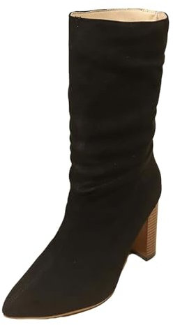 Generico Stivali Texani Donna con Tacco Bassi Western Invernali Stivaletti Equitazione Camperos Texani Donna Stivaletto Cerniera Stivali Donna Indianini Scarponcino Tacco Medio a Punta Tronchetti