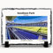 Everton Goodison Park Stadium Slate Plaque with Stand - 200mm x 150mm - Coordinates Gift for Toffees Fans