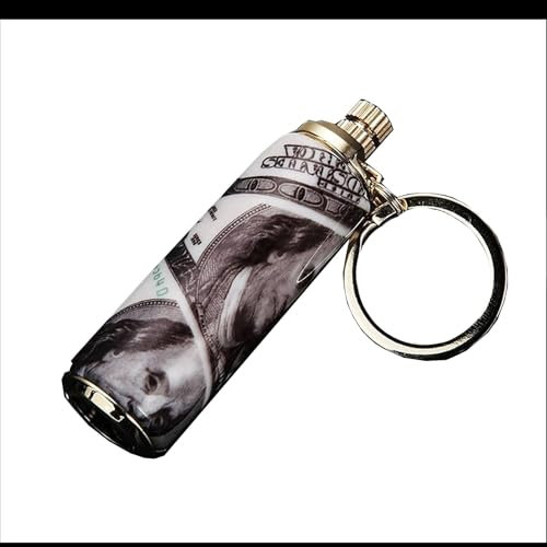 Winddichtes Feuerzeug aus Metall, praktisches Schlüsselanhänger-Feuerzeug, permanente Streichhölzer können wiederverwendet werden, for den Innen- und Außenbereich geeignet, Geschenk for Männer (Brenns