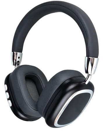 Gihioue Cuffie wireless over-ear, colore metallo DJ cuffie musica wireless, suono stereo cuffie wireless, lunga durata della batteria cuffie per casa, viaggi, viaggi d'affari, campeggio, vacanze