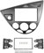 Panel Estéreo Doble 2 DIN Radio DVD CD GPS Bisel Kit De Instalación Molduras para F&ORD para Focus para Fiesta Marco De Radio(173x98mm LHD Silver)