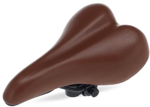 sun baby Fahrradsattel mit Memory Foam, verstellbarem Neigungswinkel und Vorwärts-/Rückwärtsverstellung - Ergonomischer und anpassbares Design (Braun)