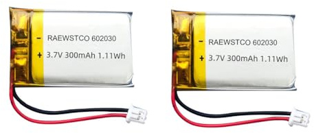 2 STÜCKE 300mAh 602030 Lithium Polymer Akku 3,7 V Wiederaufladbarer Lipo-Akku mit JST-Anschluss für VXI Blue Parrott etc.Digitale Produkte (1.25Pin)