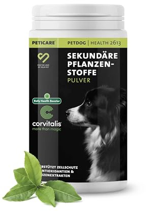 Peticare Ergänzungsfuttermittel für Hunde mit sekundären Pflanzenstoffen | Hagebutte, Beeren, Curcuma & Grüntee | Unterstützt Vitalität, Zellschutz & Immunsystem - petDog Health 2613