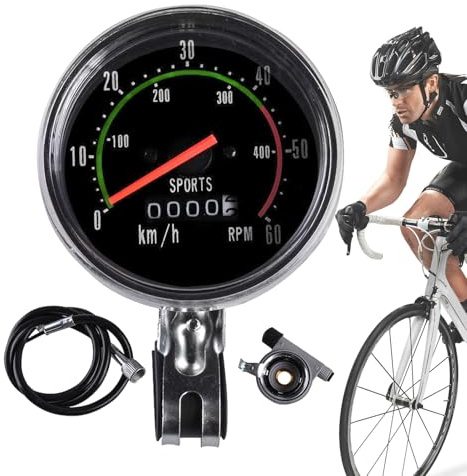 Fahrrad-Tachometer, mechanischer Entfernungsmesser für Radfahren, für den Einsatz auf Fahrrad, Motorrad, Roller und tägliche Stadtfahrten