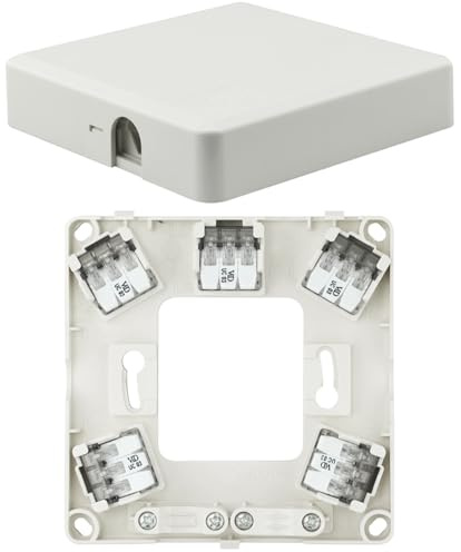 Herd- und Geräteanschlussdose Herdanschlussdose 5x4 mm² Steckklemmen Unterputz oder Aufputzmontage 400V / 24A Weiß IP20