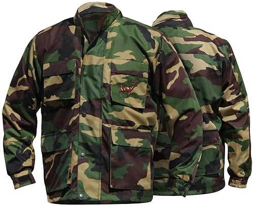 German Wear Jagdjacke Jacke Textilien in Militärfarbe mit Hirsch Stickerei