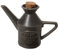 Virginia Casa Ghisa Ceramic Olio Extra Virgin Olive Oil Jug With Cork Lid in Grey