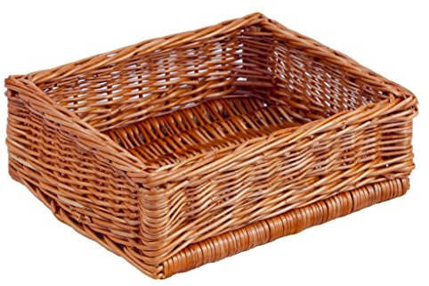 Korbgeflecht, Braun, T 29 x B 25 x H 10 cm