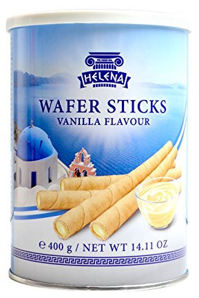 Feiny Biscuits Wafer Sticks Vanilla Flavour Waffelröllchen mit einer Cremefüllung mit Vanillegeschmack Vanille Kekse 400g