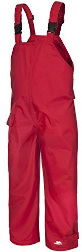 Trespass Kids Waterproof Dungarees RAIN Over Trousers (9-10 Years, Red)