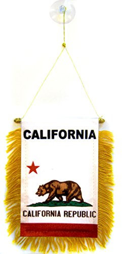 AZ FLAG - Wimpel Kalifornien - 15x10 cm - Kalifornische Bundesstaat Mini Flagge 10 x 15 Cm - Auto Pennant Spezielle Auto