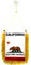 AZ FLAG - Wimpel Kalifornien - 15x10 cm - Kalifornische Bundesstaat Mini Flagge 10 x 15 Cm - Auto Pennant Spezielle Auto