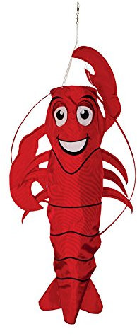 In the Breeze 3D Lobster Windsock - Hanging Outdoor Decoration,18 W x 35 H x 6 D,5010