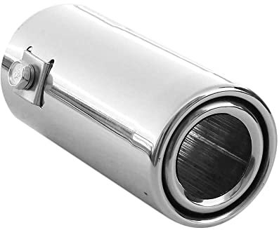 Auspuffblende Rund Endrohr Edelstahl Auto Endrohrblenden Auspuffendrohr Auspuffrohr Tuning Universell Schalldampf Blende Sport Rund Chrom Auspuffspitzen 36-46 mm