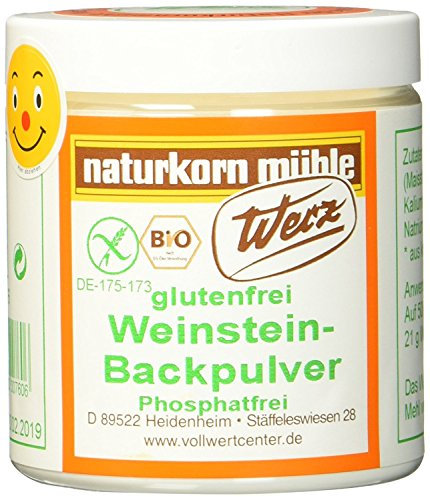 Werz Weinstein Backpulver glutenfrei (1 x 150 g Dose) - Bio