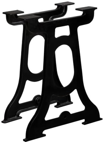 vidaXL 2X Pieds de Table de Salle à Manger Base de Table à Dîner Support de Table de Repas Jambe de Table de Cuisine Cadre en Y Fonte