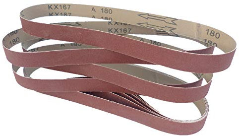Lot de 40 bandes abrasives 25 mm x 762 mm Grain P60 Tissu Ruban abrasif Ruban de ponçage Ruban de ponçage