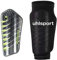 uhlsport Unisex – Erwachsene PRO Flex Schienenbeinschützer, Schoner, schwarz/Fluo grün/Silber, L